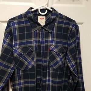 Levi's mens flannel long sleeve shirt